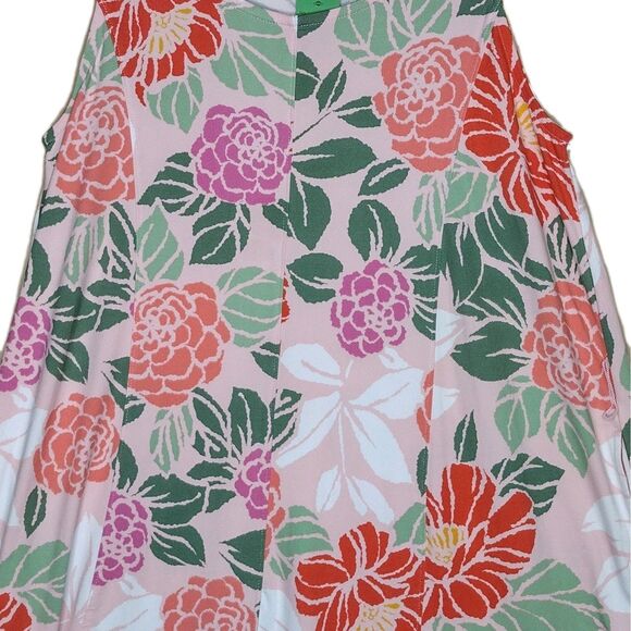 Cuddl Duds Flexwear Maxi Dress Pink Green Peach Purple Floral Medium Soft Lounge - Picture 5 of 15